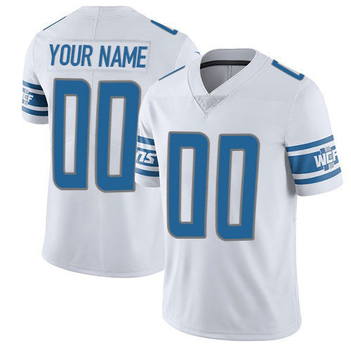 Custom D.Lions White Vapor Untouchable Player Limited Stitched Football American Jersey