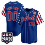Custom Detroit Tigers America 250 Edition Vapor Premier Limited Royal Stitched Baseball Jersey