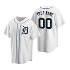 Custom Detroit Tigers White Stitched Cool Base Home Baseball Jersey