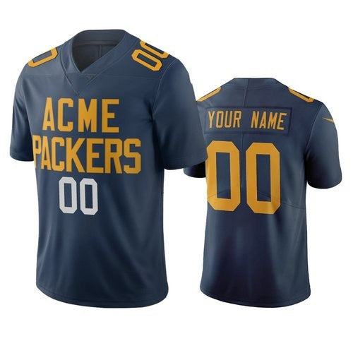 Custom GB.Packers Navy Vapor Limited City Edition Stitched Football American Jersey