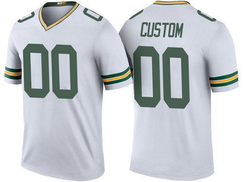 Custom GB.Packers White Color Rush Legend Limited Stitched Football American Jersey