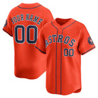 Custom Houston Astros Orange Alternate Limited Baseball Jersey