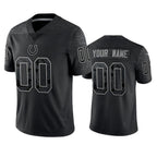 Custom IN.Colts Active Player Black Reflective Limited Stitched Football Stitched Jersey