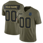 Custom IN.Colts Active Player Olive 2025 F.U.S.E. Salute to Service Limited Stitched Football Stitched Jersey