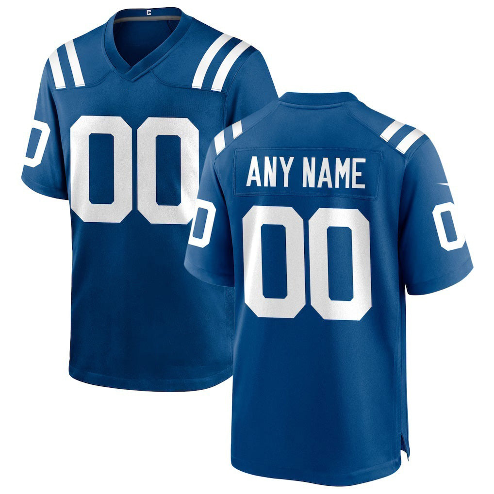 Custom IN.Colts Royal Game Football Stitched Jersey