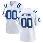 Custom IN.Colts White Game Football Stitched Jersey