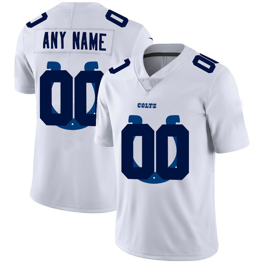 Custom IN.Colts White Team Big Logo Vapor Untouchable Limited Football Stitched Jersey