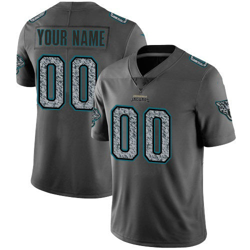 Custom J.Jaguars Gray Static Vapor Untouchable Limited Football Jersey MAROU