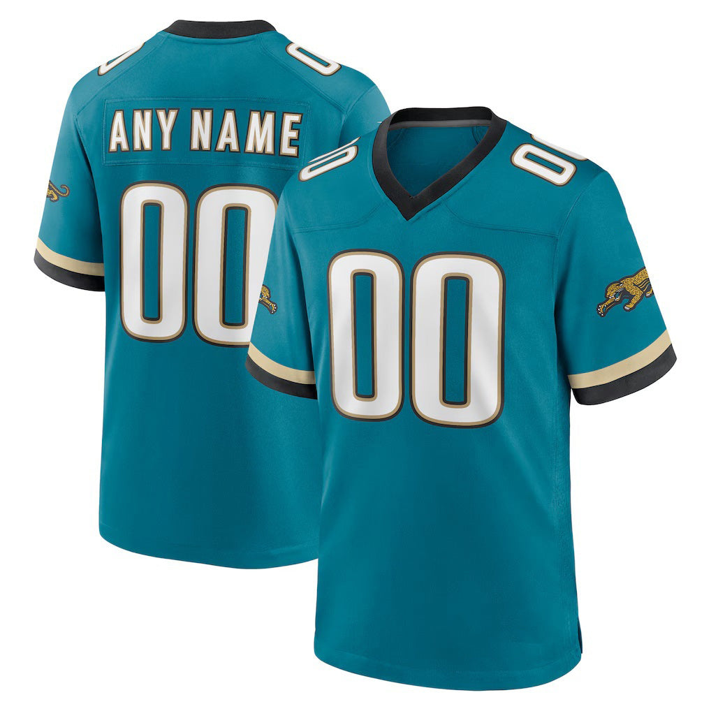 Custom J.Jaguars Teal Prowler Throwback Game Football Jersey MAROU