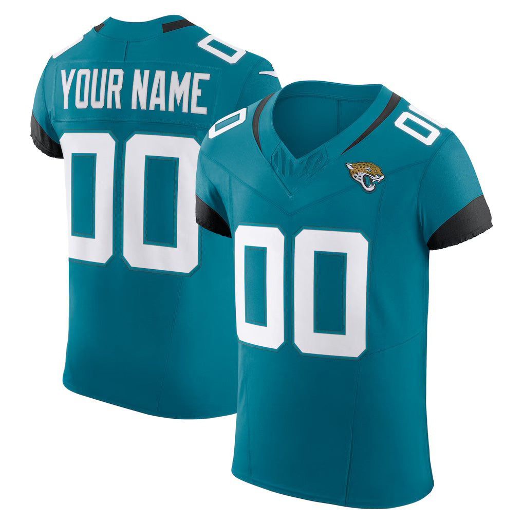 Custom J.Jaguars Teal Vapor F.U.S.E. Elite Football Jersey MAROU