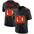 Custom KC.Chiefs Black Team Logo Dual Overlap Limited Football Jersey MAROU