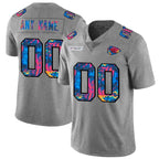 Custom KC.Chiefs Gray Multi-Color 2020 Crucial Catch Vapor Untouchable Limited Football Jersey MAROU