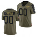 Custom KC.Chiefs Olive ACTIVE PLAYER 2021 Salute To Service Limited Stitched Football Jersey MAROU
