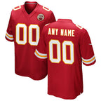 Custom KC.Chiefs Red Game Football Jersey MAROU