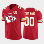 Custom KC.Chiefs Red Team Big Logo Number Vapor Untouchable Limited Football Jersey MAROU