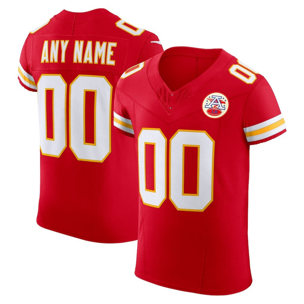 Custom KC.Chiefs Red Vapor F.U.S.E. Elite Football Jersey MAROU