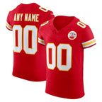 Custom KC.Chiefs Red Vapor F.U.S.E. Elite Football Jersey MAROU