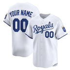 Custom Kansas City Royals White Home Limited Baseball Jersey