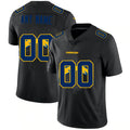 Custom LA.Chargers Black Team Logo Dual Overlap Limited Football Jersey Marou