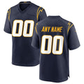 Custom LA.Chargers Navy Alternate Game Football Jersey Marou