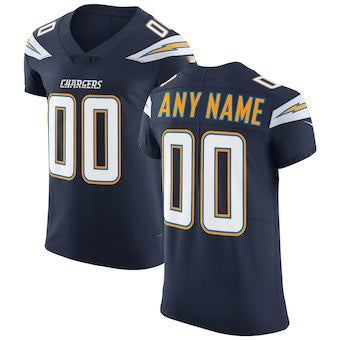 Custom LA.Chargers Navy Vapor Untouchable Elite Stitched Football Jersey Marou