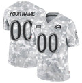 Custom LA.Rams  2024 F.U.S.E Arctic Camo Salute To Service Limited Stitched Football Jersey Marou
