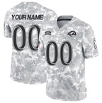 Custom LA.Rams  2024 F.U.S.E Arctic Camo Salute To Service Limited Stitched Football Jersey Marou
