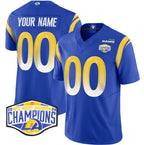 Custom LA.Rams  Blue 2024 NFC West Champions F.U.S.E. Vapor Untouchable Stitched Football Jersey Marou