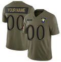 Custom LA.Rams  Olive 2025 F.U.S.E. Salute to Service Limited Stitched Football Jersey Marou