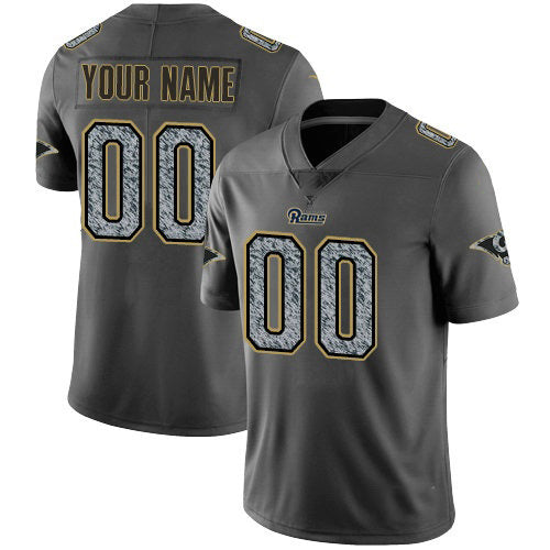 Custom LA.Rams Gray Static Vapor Untouchable Limited Football Jersey Marou