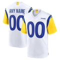 Custom LA.Rams White Alternate Football Jersey Marou