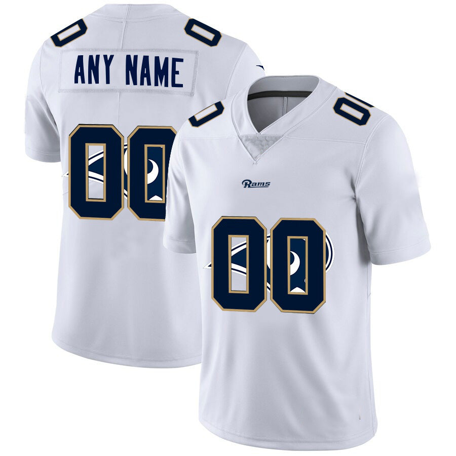 Custom LA.Rams White Team Big Logo Vapor Untouchable Limited Football Jersey Marou