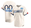 Custom Los Angeles Dodgers Active Player Cream 2024 City Connect Limited Stitched Baseball Jersey