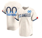 Custom Los Angeles Dodgers Active Player Cream 2024 City Connect Limited Stitched Baseball Jersey