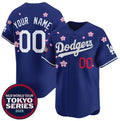 Custom Los Angeles Dodgers Active Player Royal 2025 Tokyo Series Limited Stitched Baseball Jersey