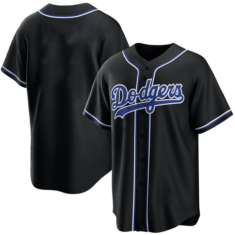 Custom Los Angeles Dodgers Black Fashion Cool Base Stitched Baseball Jersey