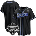 Custom Los Angeles Dodgers Fashion Replica Black Out 2025 Back To Back World Series Champions Jersey