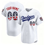 Custom Los Angeles Dodgers White USA 250 Fourth of July Limited Baseball Stitched Jersey