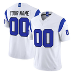 Custom Los Angeles Rams White 2026 F.U.S.E. Vapor Limited Football Stitched Jersey