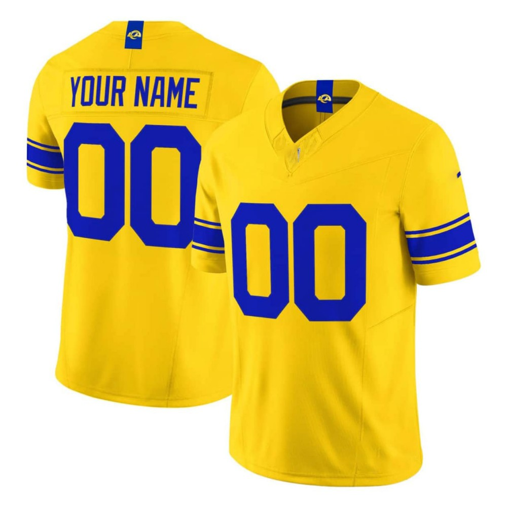 Custom Los Angeles Rams Yellow F.U.S.E. Vapor Limited Football Stitched Jersey