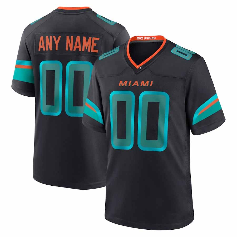 Custom M.Dolphins 2025 Rivalries Collection Game Jersey - Pitch Blue