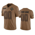Custom M.Dolphins  2023 Brown Salute To Setvice Limited Stitched Football Jersey Marou