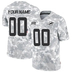 Custom M.Dolphins  2024 F.U.S.E Arctic Camo Salute To Service Limited Stitched Football Jersey Marou