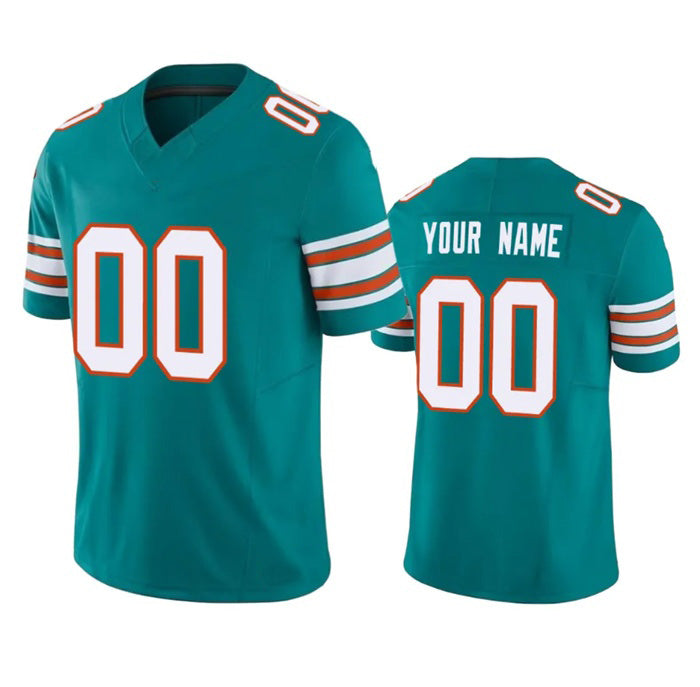 Custom M.Dolphins  Aqua 2023 F.U.S.E Vapor Limited Stitched Football Jersey Marou
