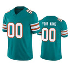 Custom M.Dolphins  Aqua 2023 F.U.S.E Vapor Limited Stitched Football Jersey Marou