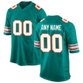 Custom M.Dolphins Aqua Alternate Game Football Jersey Marou