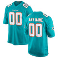 Custom M.Dolphins Aqua Game Football Jersey Marou