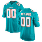 Custom M.Dolphins Aqua Game Football Jersey Marou