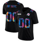 Custom M.Dolphins Multi-Color Black 2020 Crucial Catch Vapor Untouchable Limited Football Jersey Marou