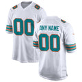 Custom M.Dolphins White Alternate Game Football Jersey Marou